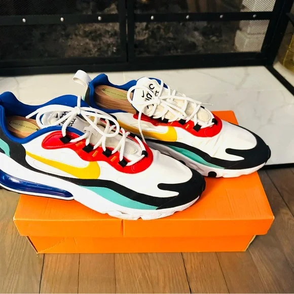 Men’s Nike White, Red, Yellow, and Blue Sneakers - Picture 7 of 8